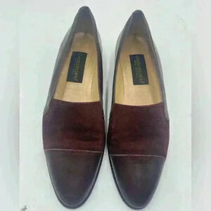 CLASSIQUES ENTIER Made in Italy Maroon
Leather Slip On Loafer Pointy Toe SZ 9 M